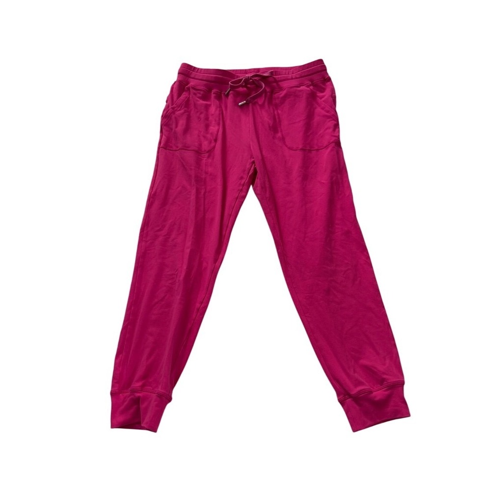 Zyia Active Hot Pink Performance Drawstring Cropped Joggers S Barbiecore Sporty